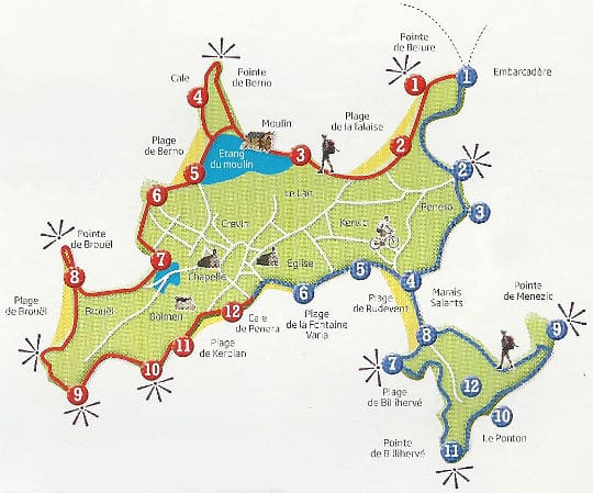 Plan de l'Île d'Arz