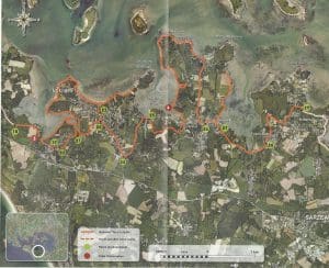 Carte randonnée saint-gildas de rhuys sarzeau